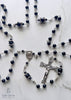 handmade, heirloom-quality, unbreakable rosary onyx beads and solid sterling silver construction