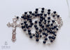 Handmade, heirloom-quality rosary featuring unbreakable onyx beads and durable solid sterling silver construction, designed for lasting beauty and spiritual significance