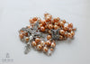 handmade, heirloom-quality, unbreakable pearl rosary, orange beads