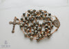 handmade, heirloom-quality, unbreakable, high end gemstone Dalmatian jasper rosary solid bronze construction