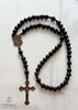 handmade heirloom quality cord rosary solid bronze and and wood construction