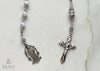 handmade, heirloom-quality, unbreakable chaplet cape amethyst, purple beads, solid sterling silver components and construction