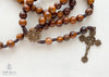 handmade heirloom quality cord rosary solid bronze and and wood construction