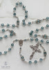 handmade, heirloom-quality, unbreakable rosaries, Indian sapphire Swarovski Crystal, solid sterling construction '